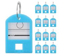 MAGICLULU 50pcs Key Tags Identifiers Plastic and Iron Sturdy Reusable Compact Label Tags Multi-Function Organizing Keys for Office and Travel Luggage Supply