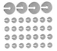 MAGICLULU 50pcs Lab Slotted Weights Set Chromium Plated Iron Physics Masses for Teaching Experiments Research Precision Instrument