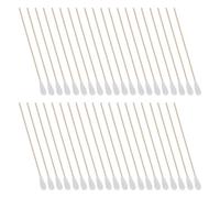 MAGICLULU 50pcs Large Cotton Swabs with Extended Wooden Handles and Extra Large Cotton Tips, Individually Wrapped for Laboratory Equipment and Pet Care, Flexible Design for Effective Nose