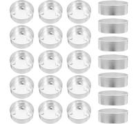 MAGICLULU 50pcs Metal Tea Light Tin Candle Holders for DIY Candle Making with Easy Mold Release and Storage