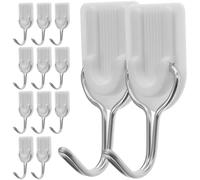 MAGICLULU 50pcs Self Adhesive Wall Hooks Small U-Shaped Pp Non-Full Glue Strong Sticky Hooks for Hanging Towels Hats Coats Bathroom Kitchen Organization