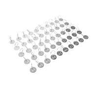 MAGICLULU 50pcs Stainless Steel Number Tags Round Metal Rings and Split Chains, Hanging Key Number Tags 1-50 for Key Cabinet Labeling and Organized Storage