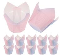 MAGICLULU 50pcs Tulip Baking Cups Mini Cupcake Liners Decorative Paper Muffin Wrappers Assorted Color Easy to Carry Party Treats for Wedding Reception