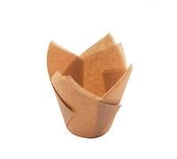 MAGICLULU 50pcs Tulip Shape Paper Cupcake Wrappers Liners for Cake Decorations Muffin Cases Party Favors Safe Material for Wedding Birthday Halloween