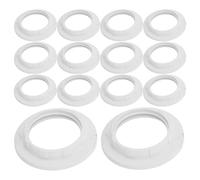 MAGICLULU 50pcs White Plastic E12/e14 Threaded Light Socket Shade Rings Adapter 32/33mm Diameter Lamp Collar Retaining Rings for Ceiling Lights, Table and Floor Lamps