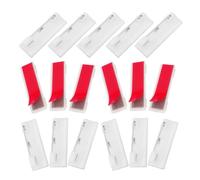 MAGICLULU 50pcs White Plastic Self-adhesive Worker Number Pins with Safe and Practical Id Pin Back for DIY and Healthcare Practice Use