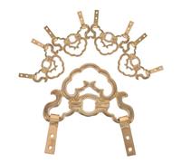 MAGICLULU 5pcs Antique Copper Picture Frame Hooks Heavy Duty Wall Mounting Hardware for Artwork Plaques Mirrors Polished Chinese Style Decorative Hangers for Home Decor