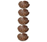 MAGICLULU 5pcs Bathroom Soap Holder Self-draining Soap Dish Flower Shape Bar Holder Sturdy Coconut Shell