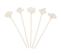 MAGICLULU 5Pcs Beige Flower Rattan Diffuser Sticks with Dried Peony for Home Fragrance and Natural Indoor Decoration