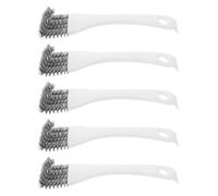 MAGICLULU 5pcs Bird Cage Brush with Scraper for Pet Cage Cleaning Metal and Plastic Construction with Tough Bristles Broad Brush Head for Removing Droppings from Wire Mesh