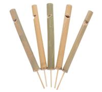 MAGICLULU 5pcs Bird Whistle Flute Bamboo Portable Bird Call Whistle Instrument Precise Call Simulation Beige for Outdoor Playing and Nature Exploration