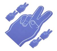 MAGICLULU 5pcs Blue EVA Foam Hand for Cheerleading, Winner Gesture Sign | Reusable Cheering Prop, Soft Comfortable Fit, School Games Parties, Football Fans and Student Supporters