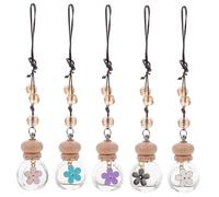 MAGICLULU 5pcs Car Perfume Bottle Pendant Glass 8ml Assorted Color Hangable Aromatherapy Diffuser with Cork for Car Interior Decor Create Romantic Atmosphere