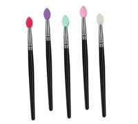 MAGICLULU 5pcs Eyeshadow Makeup Brush with Handles for Face Powder and Concealer Lightweight Portable Cosmetic Tools in Mixed Colors Travel-friendly Beauty Kit for Women