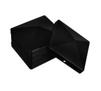 MAGICLULU 5pcs Fence Post Cap Fence Post Hole Cover Plastic Pyramid Black Yard Outdoor