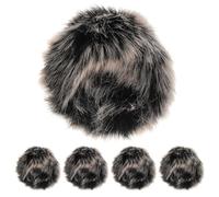 MAGICLULU 5pcs Furry Microphone Cover for Mini Clip on Microphone, Lightweight and Portable Imitation Rabbit Mic Windproof Cover Reduces Wind Noise for Outdoor Recording and Public Speaking