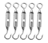 MAGICLULU 5pcs Heavy Duty Stainless Steel Turnbuckles Hooks and Wire Tensioners for Fence Shade Tent Installation Corrosion Resistant Cable Tensioning Kit for Outdoor Use