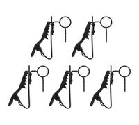 MAGICLULU 5pcs Mic Clips Iron Lapel Microphone Clips Portable Easy to Install Black Accessories for Live Streaming and Video Recording