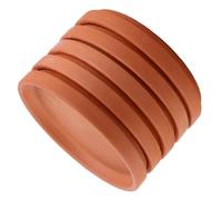 MAGICLULU 5pcs Pottery Flowerpot Tray Plant Pot Plate Set with Easy to Clean Surface and Water Soil Prevention for Indoor and Outdoor Use