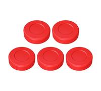 MAGICLULU 5pcs Red Matte Surface Ice Hockey Practice Pucks for Training and School Sports, Street and Indoor Hockey Equipment and Adults