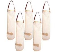 MAGICLULU 5pcs Reusable Hanging Mesh Produce Bags for Vegetables Fruits Breathable Onion Storage Bags Washable Kitchen Organizer for Root Vegetables Food Storage