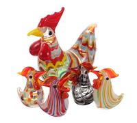 MAGICLULU 5pcs Rooster Crystal Figurines Glass Animal Figurines with Vibrant Design and Elegant Finish Resistant to Breakage Childfriendly Assorted Colours Decorative Home Table Ornament