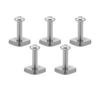 MAGICLULU 5pcs Stainless Steel Surfboard Fin Screw and Plate M5 Cross Head Universal Paddleboard Fin Fastener Set for Sup and Replacement Accessories