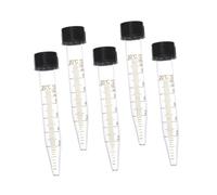 MAGICLULU 5pcs Test Tubes with Screw Caps Glass Lab Tubes Graduated Leak-resistant Sealed Storage for Precise Measurement Biochemistry Molecular Biology Experiments