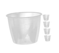 MAGICLULU 5pcs Transparent Rice Cooker Measuring Cups Plastic Rice Measuring Cup with Clear Scale for Accurate Flour and Dairy Measurement