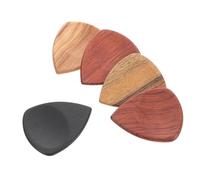 MAGICLULU 5pcs Wooden Guitar Picks with Groove Design, Protect Fingers and Versatile Use, Suitable for Recording and Practice, Professional Acoustic Guitar and Ukulele Picks