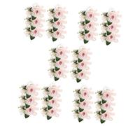 MAGICLULU 5sets Wrist Flowers for Wedding Ceremony Elegant Bridesmaid Fake Flower Bands Stunning Accessories for Bridal Showers Anniversaries and Special Occasions 6pcs*5
