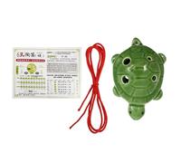 MAGICLULU 6-Hole Turtle Shape Ocarina Flute in A Key, Medium Size White Porcelain Beginner Ocarina with Neck Strap, Introductory Musical Wind Instrument for and Adults Random Color