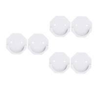 MAGICLULU 6 pcs Curtain Rod Holders Self Adhesive Shower Rod Mounts for Bath and Home Easy Install Fixed Brackets Prevent Falling Compatible with Shower Poles