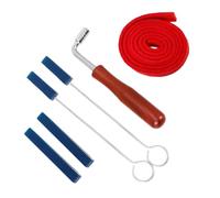 MAGICLULU 6 Pcs Piano Tuning Kit with Rubber Stoppers and Wooden Handle Hammer Tool for Beginning Tuners, Adjustable Sound Quality and Temperament Piano Tuner Tool Set