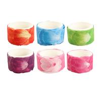 MAGICLULU 6 Rolls Floral Pattern Washi Tape Set, Small Petal Decorative Self-Adhesive Tape for Scrapbooking, Journals, Planners and Crafting Supplies in 6 Color Variations