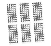 MAGICLULU 6 Sheets Scanning Marker Dots Stickers Reflective Target Points for High Precision Optical Tracking and Scanner Mapping Inner Outer Diffuse Reflection Markers