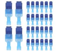 MAGICLULU 60 Pairs T-Tap Wire Connectors Quick Connect Electrical Connector Kit Blue Insulated 0.5-1.5mm² for Automotive Electrical Wiring and Speaker Cable Splicing