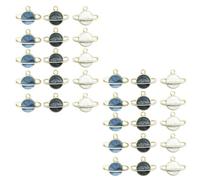MAGICLULU 60pcs DIY Pendant Charms Alloy Enamel Planet Pendants Jewelry Making Accessories for Bracelet Necklace Craft Supplies in Blue Black White