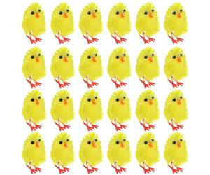 MAGICLULU 60pcs Easter Chicks Fluffy Chicks Easter Decoration Chick Small Yellow Chicken Mini Plush Chicks Bulk Little Chick Figurine Bulk Fuzzy Easter Chicks Decor for Home Easter Decor