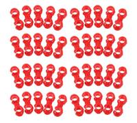 MAGICLULU 60pcs Red S Hook Bike Cable Clips for Mountain and Road Bikes, Brake and Derailleur Cable Clamps Wire Management Accessories for Cycling Maintenance