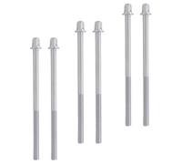 MAGICLULU 6pcs 11cm Silver Iron Plated Drum Tension Rods with Washers Snare Drum Mounting Screws Long Musical Instrument Hardware for Percussion Accessories