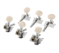MAGICLULU 6pcs Acoustic Guitar Tuning Pegs Silver Abs Steel Material Guitar String Tuning Pegs Lightweight Fix Strings and Sound for Personal Use and Practicing