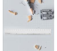 MAGICLULU 6pcs Aluminum Drawing Ruler Set with Dual Units Precision Metal Measuring Tools for Office School Woodworking Engineering and Crafting Safe Smooth Edges