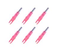 MAGICLULU 6pcs Archery LED Lighted Arrow Nocks for Hunting and Practice, Red Abs Material with Manual On/off, Fits 6.2mm Arrow Shaft, Luminous over 48 Hours for Recurve and Compound Bows
