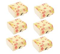 MAGICLULU 6pcs Bamboo Sundries Organizer Boxes with Decorative Curtain Design Wear Resistant Treasure Chests for Jewelry Storage and Item Organization for Bedroom and Living Use