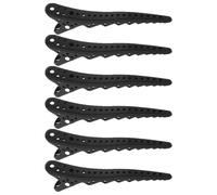 MAGICLULU 6pcs Black Plastic Hair Clips Smooth Surface Hair Grips Will Not Hurt and Washing Face Salon Use