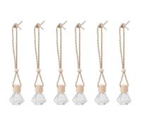 MAGICLULU 6pcs Car Hanging Perfume Bottle Pendant Empty 8ml Glass Wood Refillable Air Freshener Purify The Air Fashion Creative Design for Car Lovers Home Bedrooms Hanging Decoration