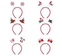 MAGICLULU 6pcs Christmas Headbands Set and Adults, Unique Xmas Party Hair Hoops with Cartoon Designs, Festive Hair Accessories for Holiday Celebrations and Christmas Events