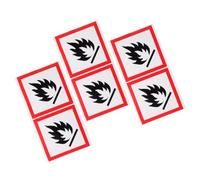 MAGICLULU 6pcs Fire Safety Labels for Trash Cans and Bins, PVC Material, Resistant to Fading, Self-Adhesive Warning Decals for Outdoor Use in Schools and Public Spaces to Enhance Fire Safety