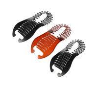 MAGICLULU 6pcs Flexible Black Plastic Banana Hair Clips for Women, Simple Ponytail Holder Clips, Sturdy and Not Easy to Break, Hair Accessories for Everyday Styling